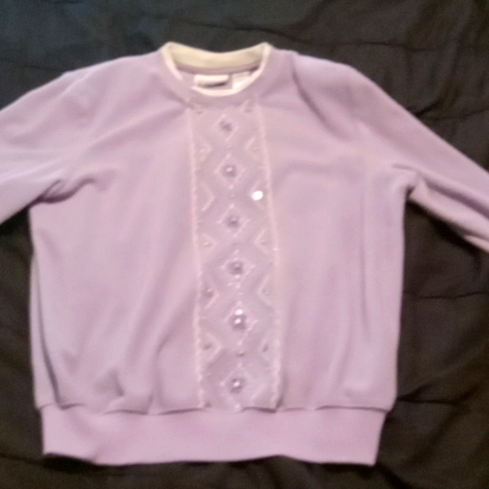 Lilac bedazzled sweater